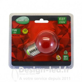 Ampoule E27 led G45 1w rouge - vision el - 76182 76182 3,20 €