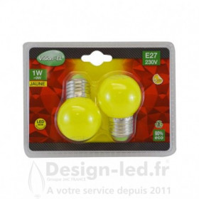 Ampoule E27 led G45 1w jaune pack x2 - vision el - 76202 - promo - 76202 5,80 € -20%