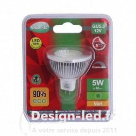Ampoule GU5.3 led 5w dimm. vert vision el 78553 5,90 €