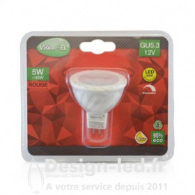 Ampoule GU5.3 led 5w dimm. rouge vision el 78552 6,30 €